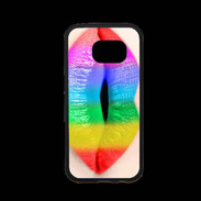 Coque Samsung S7 Premium Bouche Arc en Ciel