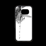 Coque Samsung S7 Premium Avion de chasse F18 en noir et blanc