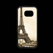 Coque Samsung S7 Premium Tour Eiffel Vintage en noir et blanc