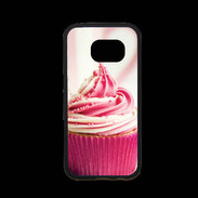 Coque Samsung S7 Premium Cup cake rose et blanc