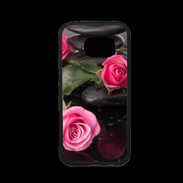 Coque Samsung S7 Premium Rose et Galet Zen