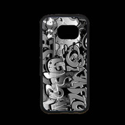 Coque Samsung S7 Premium graffiti seamless background en noir et blanc
