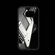 Coque Samsung S7 Premium Guitare en noir et blanc