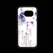 Coque Samsung S7 Premium Papillons et notes de musique