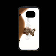 Coque Samsung S7 Premium Femme enceinte avec peluche