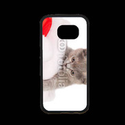 Coque Samsung S7 Premium Chaton Noël