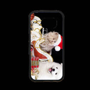 Coque Samsung S7 Premium Chaton et Chiot Noël