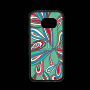 Coque Samsung S7 Premium Fond Hippie en vert 