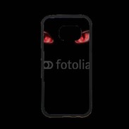Coque Samsung S7 Premium Yeux rouges fond noir