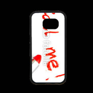 Coque Samsung S7 Premium Call me en rouge à lèvres
