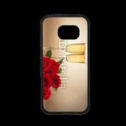 Coque Samsung S7 Premium Coupe de champagne, roses rouges