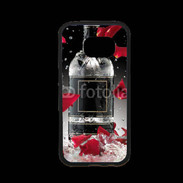 Coque Samsung S7 Premium Bouteille alcool pétales de rose glamour