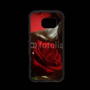 Coque Samsung S7 Premium Belle rose rouge 500