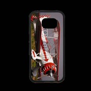 Coque Samsung S7 Premium Biplan blanc et rouge