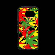 Coque Samsung S7 Premium Fond de cannabis coloré
