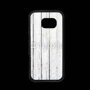 Coque Samsung S7 Premium Aspect bois blanc vieilli