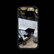 Coque Samsung S7 Premium Vintage fusil et cartouche