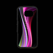 Coque Samsung S7 Premium Abstract multicolor sur fond noir