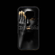 Coque Samsung S7 Premium Fashion en noir et or