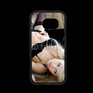 Coque Samsung S7 Premium Femme sexy blonde à l'intérieur d'une voiture