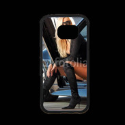 Coque Samsung S7 Premium Femme blonde sexy voiture noire 5