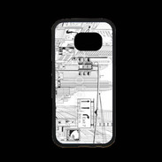 Coque Samsung S7 Premium Rue de New York en dessin noir et blanc