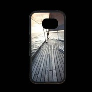 Coque Samsung S7 Premium Voilier au couché du soleil