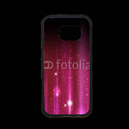 Coque Samsung S7 Premium Rideau rose à strass