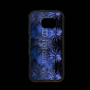 Coque Samsung S7 Premium Feu d'artifice bleu