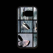 Coque Samsung S7 Premium Orque noir et blanc