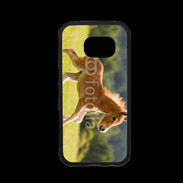 Coque Samsung S7 Premium Poulain dans un champs