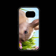 Coque Samsung S7 Premium Lapin et fleurs