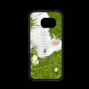 Coque Samsung S7 Premium Lapin blanc dans l'herbe