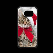 Coque Samsung S7 Premium chat de noël 500