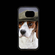 Coque Samsung S7 Premium Beagle avec casquette