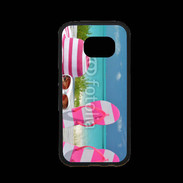 Coque Samsung S7 Premium La vie en rose à la plage