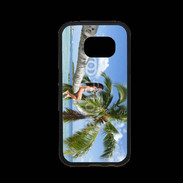 Coque Samsung S7 Premium Palmier et charme sur la plage