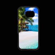 Coque Samsung S7 Premium Petite île tropicale sur l'océan indien