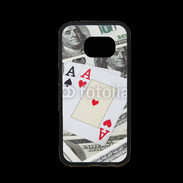 Coque Samsung S7 Premium Paire d'as au poker 2