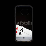 Coque Samsung S7 Premium Paire d'As au poker 85