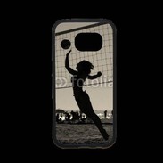 Coque Samsung S7 Premium Beach Volley en noir et blanc 115