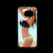 Coque Samsung S7 Premium Belle femme à la plage 10