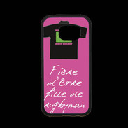 Coque Samsung S7 Premium Fille de rugbyman Bonus offensif-défensif Rose 2