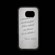 Coque Samsung S7 Premium Survie valeur Gris Citation Oscar Wilde