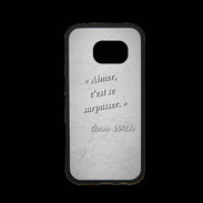 Coque Samsung S7 Premium Aimer Gris Citation Oscar Wilde