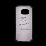 Coque Samsung S7 Premium Aimer Rose Citation Oscar Wilde