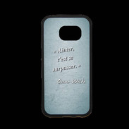 Coque Samsung S7 Premium Aimer Turquoise Citation Oscar Wilde