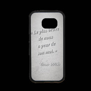 Coque Samsung S7 Premium Brave Gris Citation Oscar Wilde