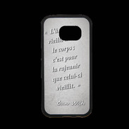 Coque Samsung S7 Premium Ame nait Gris Citation Oscar Wilde