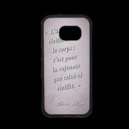 Coque Samsung S7 Premium Ame nait Rose Citation Oscar Wilde